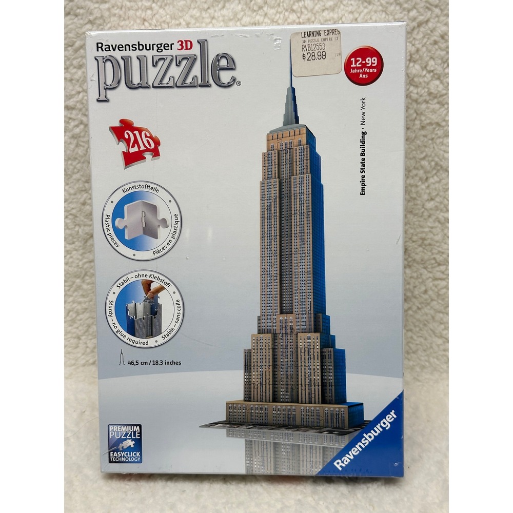 Ravensburger 3D Puzzle Empire State Building 216 Piece 12553 New - Picture 3 of 5